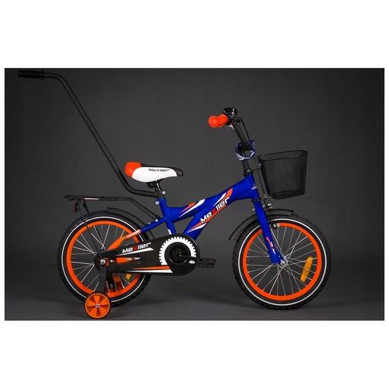 Mexller dětské kolo BMX 16" s vodící tyčí modrooranžové