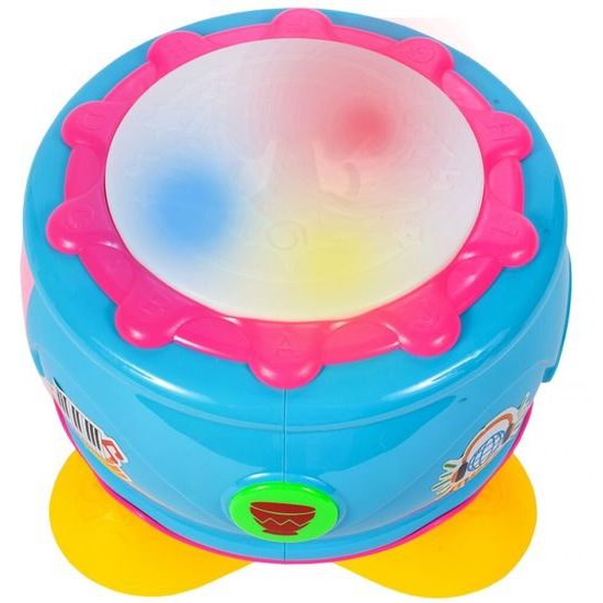 Interaktivní bubínek se zvuky a světly Drum Set modrý