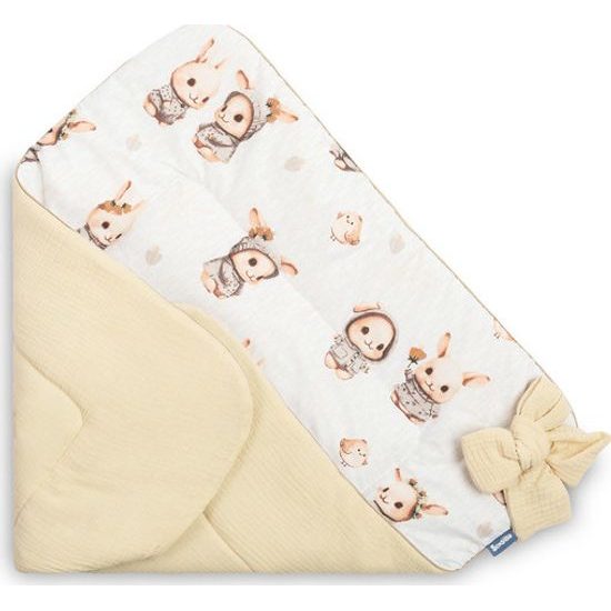 Zavinovačka pro miminka 75x75 cm Králiček, meruňková