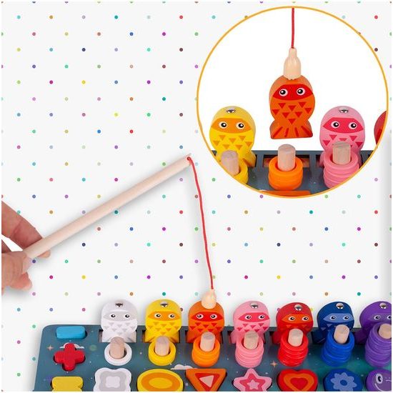 Dřevěná vkládačka pro děti 5v1 Matching Board