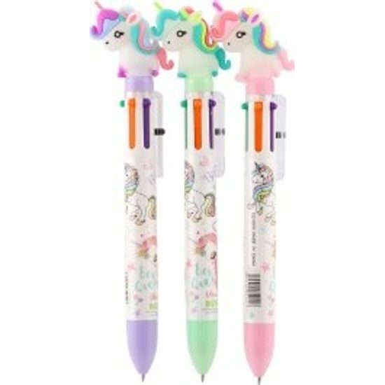 Tužka/pero jednorožec 6 barev - mix 3 druhy