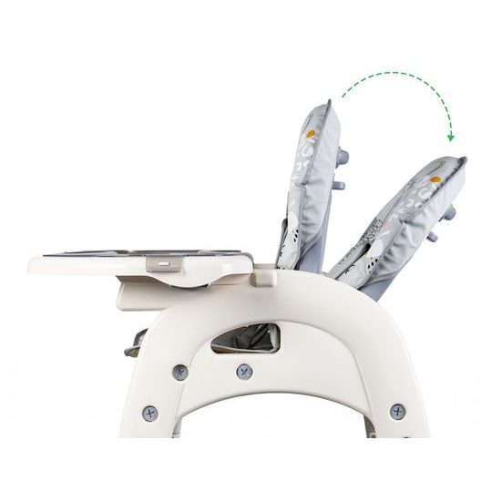 ROZBALENO Ecotoys jídelní židlička 2v1 Myška šedá