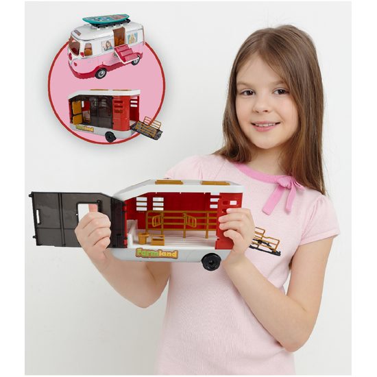 Autobus pro panenky s přívěsem a příslušenstvím Fashion Car