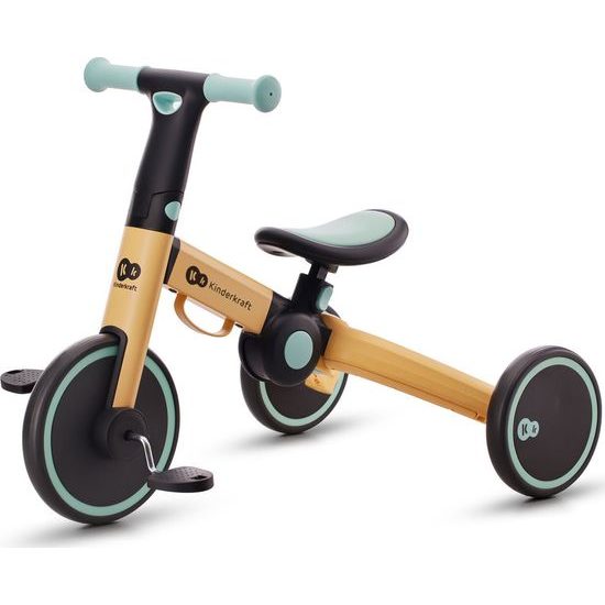 KINDERKRAFT 4TRIKE dětská skládací tříkolka 2v1 Sunflower Blue