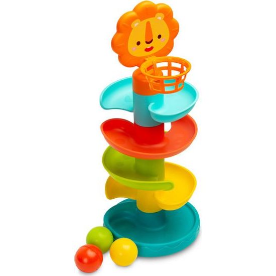 Edukační hračka - basketbalový tobogán se lvem