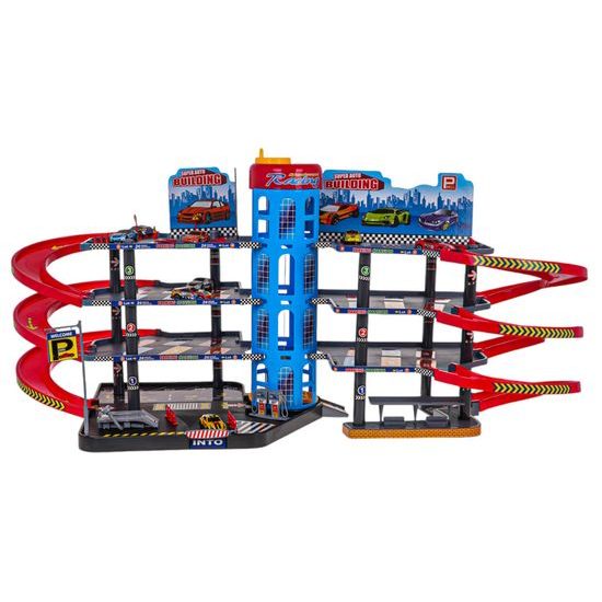 Parkovací XXL garáž s výtahem + 8 autíček Mega Parking