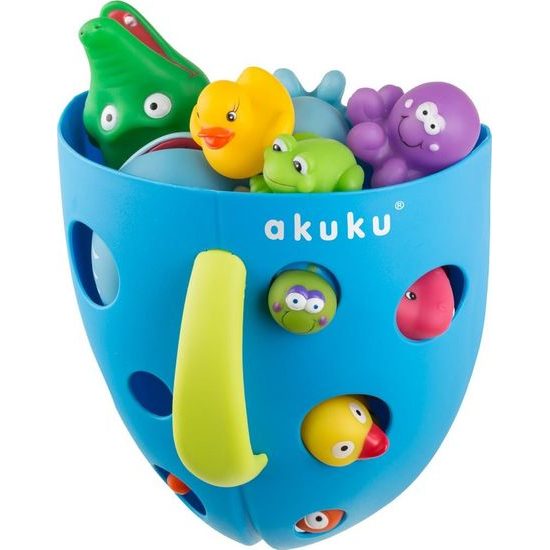 Plastový box na hračky do vany Akuku šedý