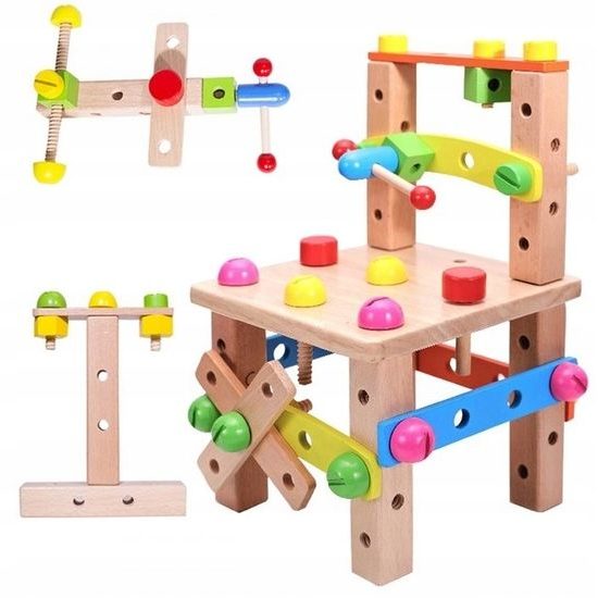 Doris dřevěná šroubovací židlička Working Chair