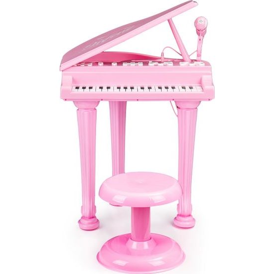 Ecotoys dětský elektronický klavír s mikrofonem a židličkou HC482 růžový