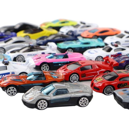 Sada barevných hliníkových autíček 30ks