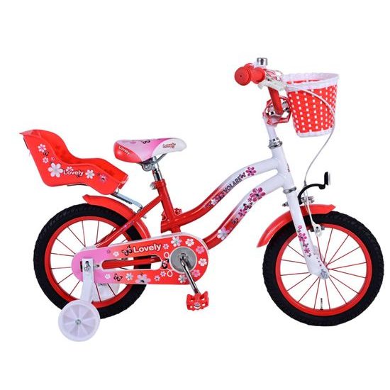 SMONTOVÁNO Dětské kolo Volare Lovely červeno-bílé 14"