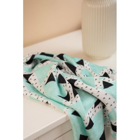 Bambusová plena 75x75cm, Zelený trojúhelník