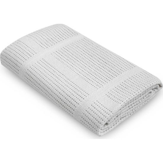 Dětská pletená bavlněná deka Lulu světle šedá