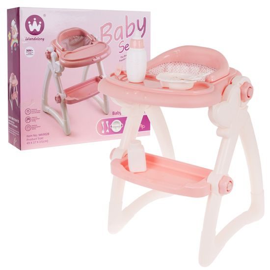 Krmící židlička pro panenku Baby Seat s příslušenstvím