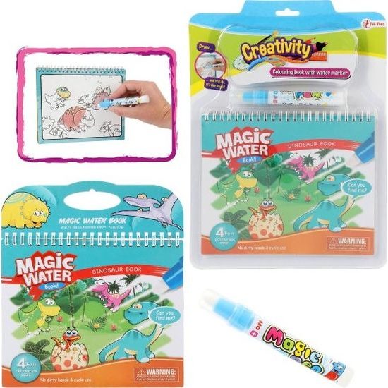 Kouzelné malování vodou - dinosauři s magickou tužkou