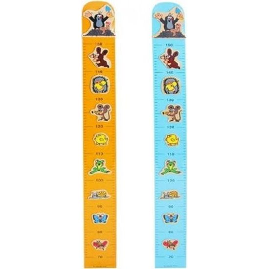 Metr Krtek na zeď dřevo - mix 2 barvy