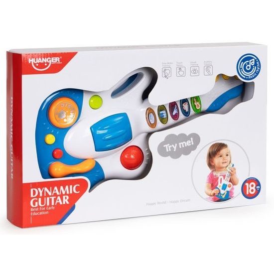 Haunger interaktivní svítící kytara Dynamic Guitar modrá
