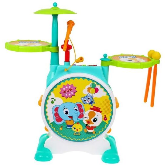 Huile Toys bicí nástroje se zvuky a světlem pro nejmenší Drum Set
