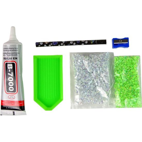 Diamantová sada k vytvoření jednorožce - zelený