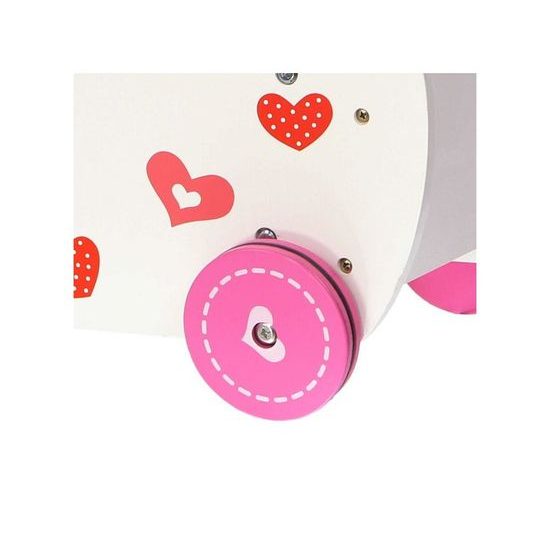 Ecotoys dětské dřevěné chodítko kočárek