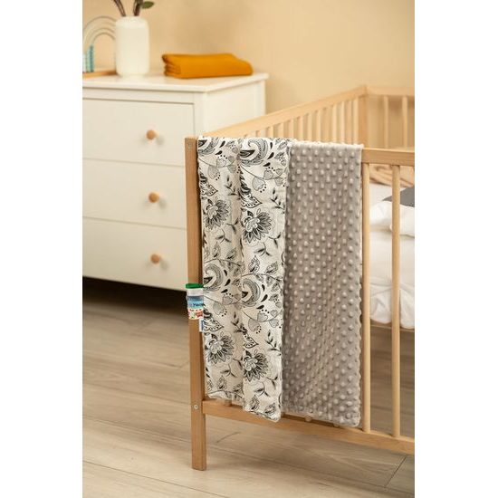 Lehká deka minky šedá Folk