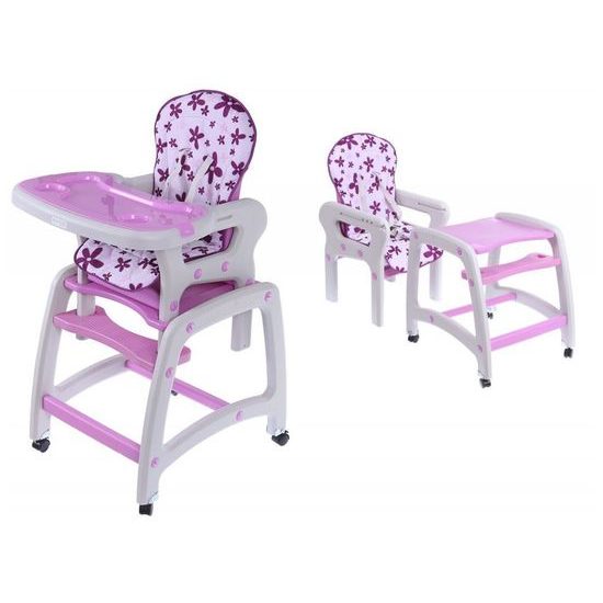 Ecotoys jídelní židlička 3v1 fialová