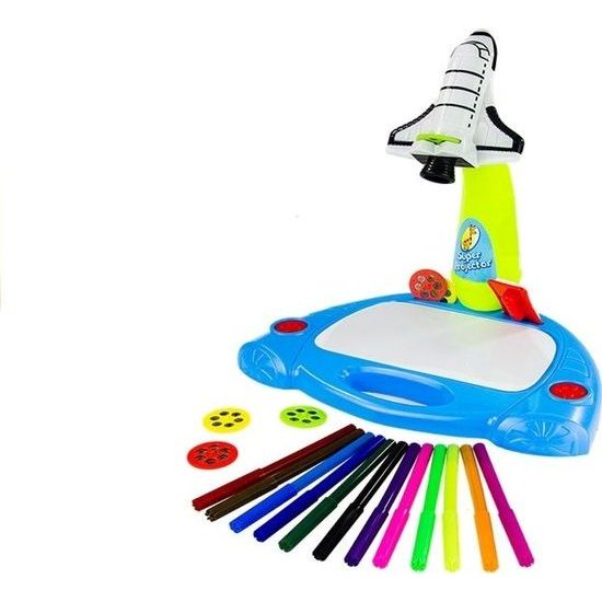 Dětský projektor ve tvaru rakety + 36 obrazových vzorů