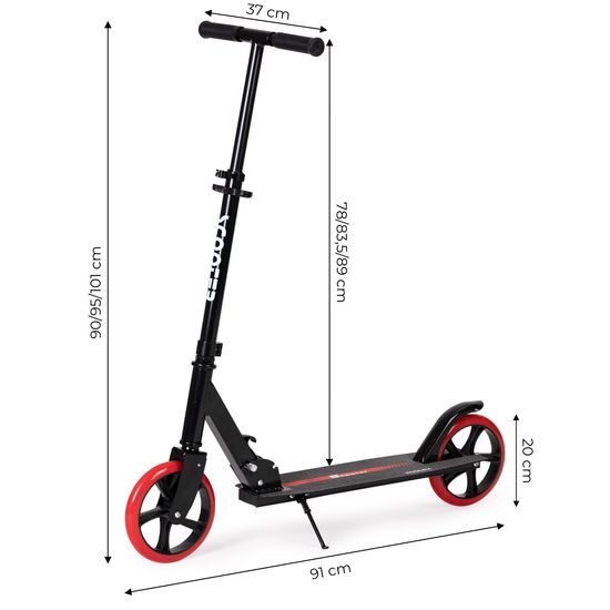 Ecotoys dětská skládací koloběžka s hliníkovým rámem Black Scooter