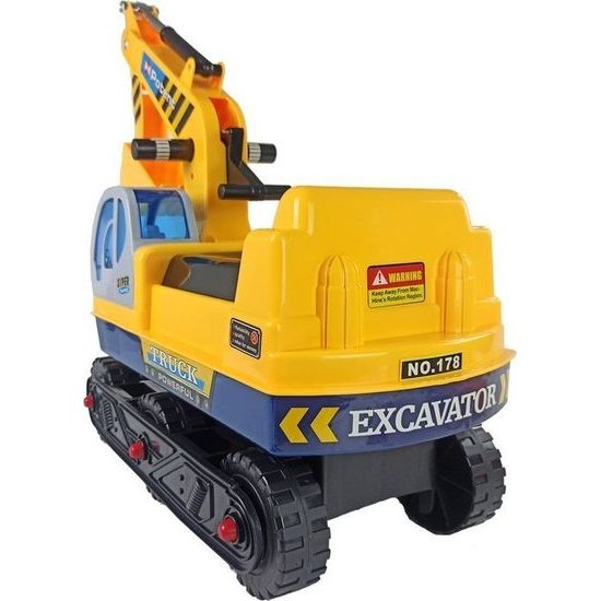 Dětské odrážedlo pásový bagr s drapákem