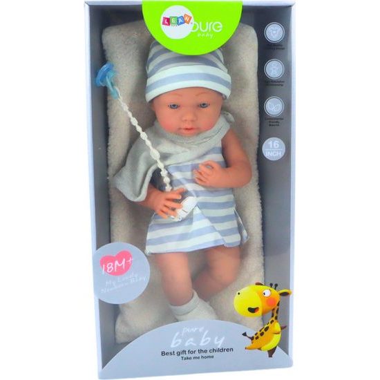 Panenka miminko v modrobílém oblečení