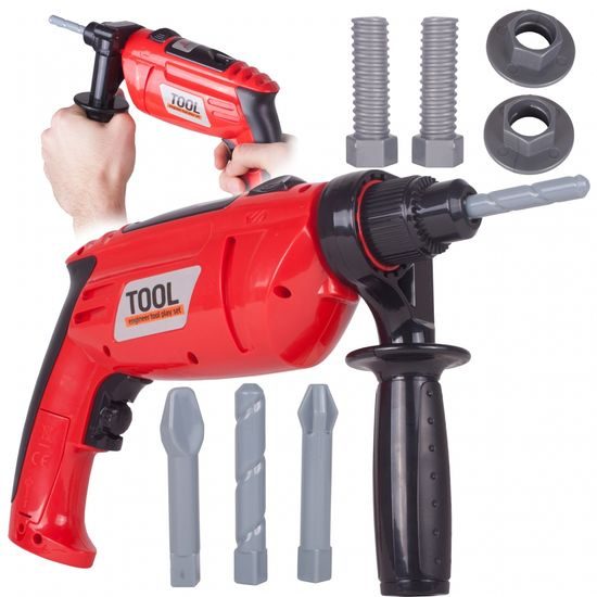 Dětská příklepová vrtačka na baterie s příslušenstvími Engineer Drill