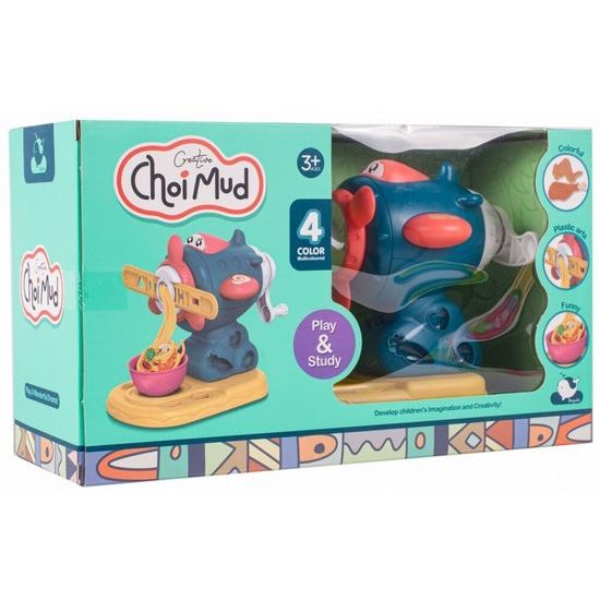 Modelovací plastelína s mlýnkem a příslušenstvím 4 barvy Mills Doh - modrá