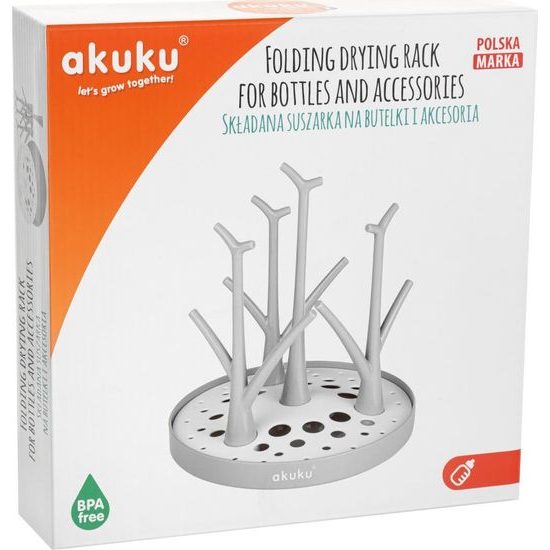 Akuku univerzální sušička odkapávač na láhve a dudlíky stromečky bílá