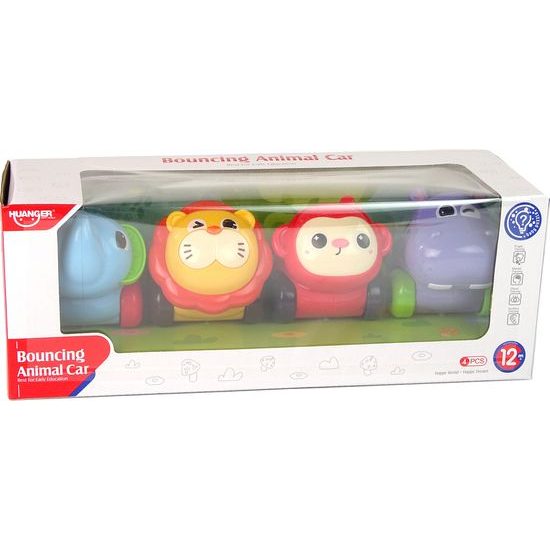 Sada autíček ve tvaru zvířat s kuličkami