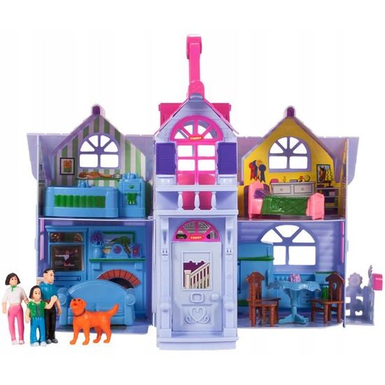 Doris přenosný domeček pro panenky s nábytkem Country House