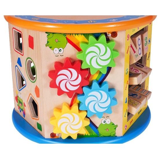 Dřevěná edukační kostka s labyrintem Activity Cube 8v1