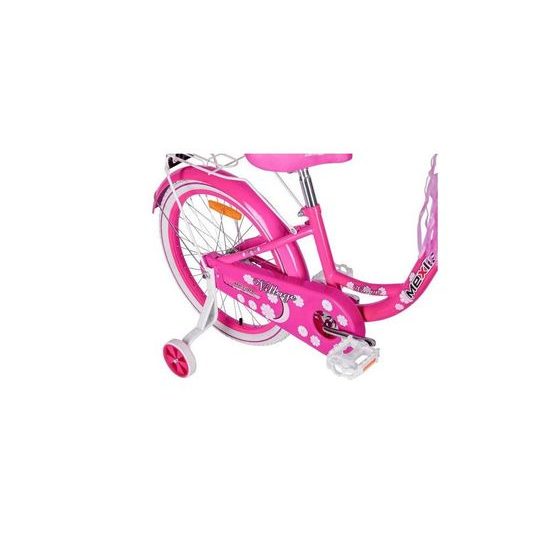 Mexller dětské kolo Village 16" s vodící tyčí růžové