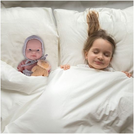 Dětská panenka s příslušenstvím a medvídkem My Baby 36 cm