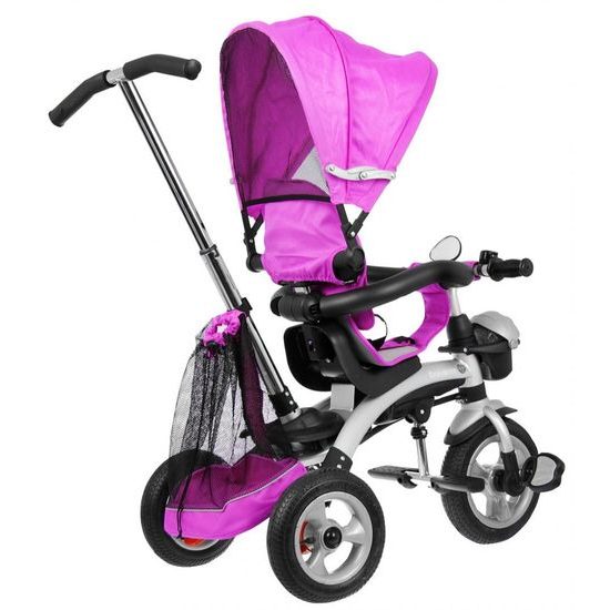 Majlo Toys dětská tříkolka 3v1 Sportrike AIR s nafukovacími koly růžová