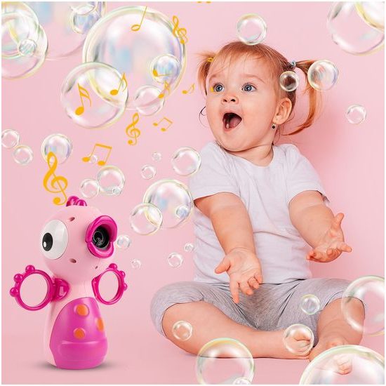 Bublifuk na baterie Růžový ptáček