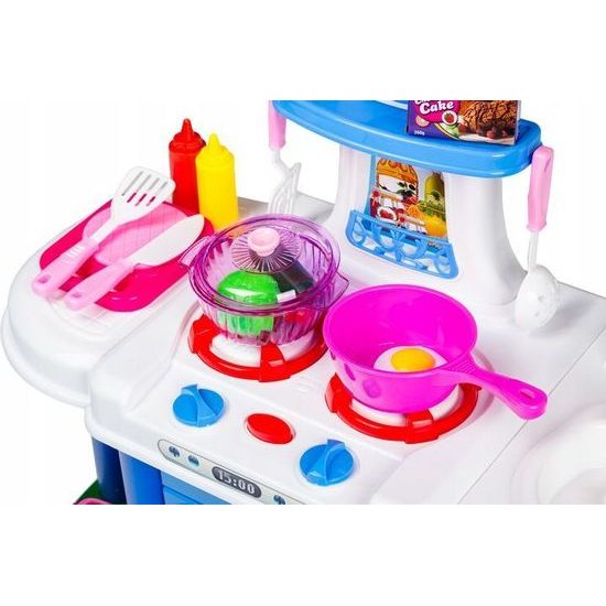 Velká dětská kuchyňka se zvuky a světlem - modrá