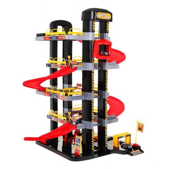 Majlo Toys parkovací XXL garáž s výtahem na baterie + 5 autíček Big Garage