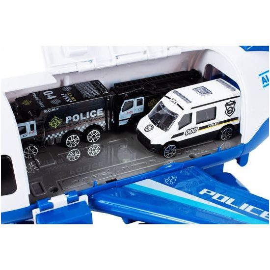 Interaktivní letadlo s autíčky, světly a zvuky Police Airplane