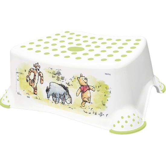 Keeeper Stolička, schůdek s protiskluzovou funkcí - Medvídek Pú a přátelé - bílý