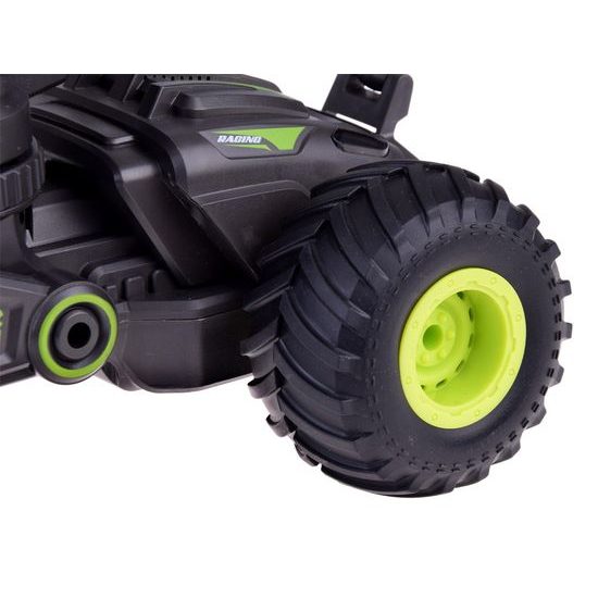 Kaskadérské autíčko na dálkové ovládání s bublifukem Stunt Car - černozelené