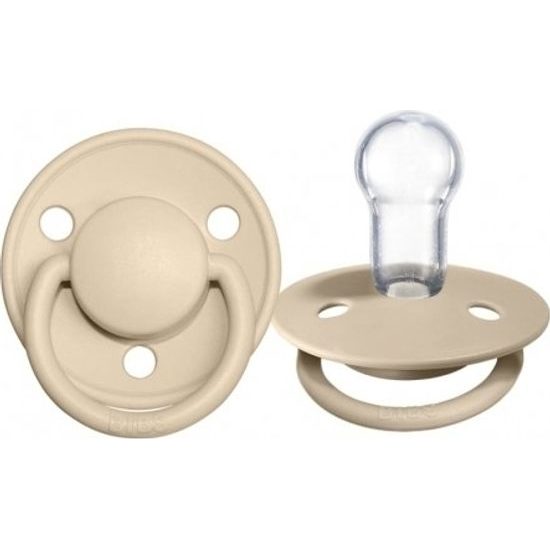 BIBS DE LUX - Silikonový dudlík, 0 - 36 m, vanilkový