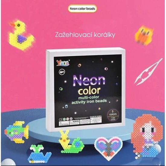 Neónové zažehlovací korálky Neon Iron Beads 7500 kusů