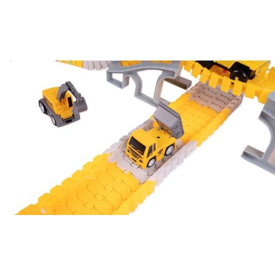 Autodráha s autíčkem na baterie a stavebními stroji 255 dílků City Truck