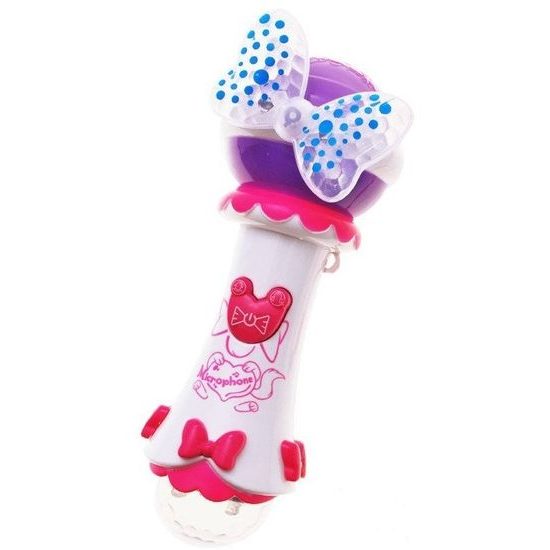 ROZBALENO Majlo Toys dětský karaoke mikrofon s nahráváním se světly First Voice růžový