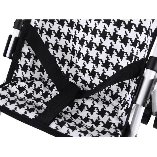 Golfový kočárek pro panenky Alice černo-bílý